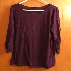 Dark Purple Thin Sweater - Express - Large